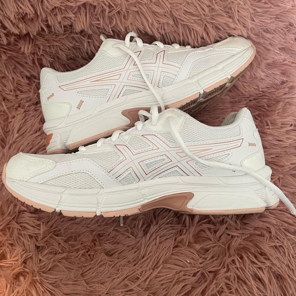 Asics White and Pink Sneakers